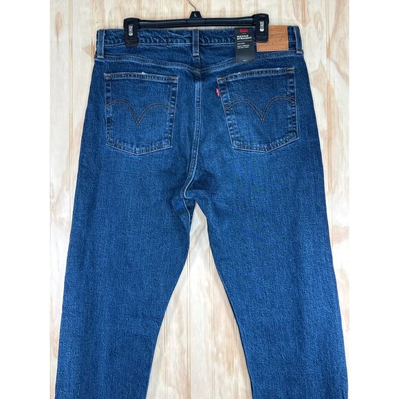 Levi’s x Anthropologie Wedgie Straight High-Rise Jeans NWT Size 32 Medium Wash - Picture 4 of 8